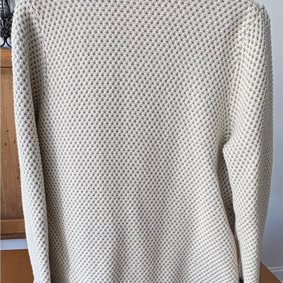 L.L. Bean Cream and Gray Women's Cardigan - Picture 2 of 10
